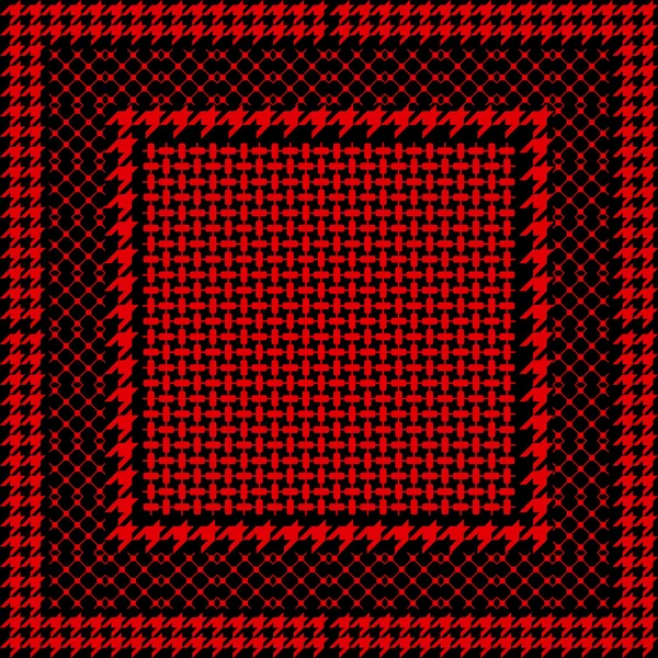 Keffiyeh τετράγωνο μοτίβο διάνυσμα με φαντασία γεωμετρικό μοτίβο. — Διανυσματικό Αρχείο