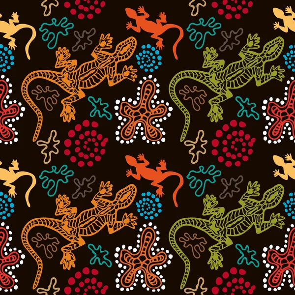 Boho stil seamless modeli Avustralya Aborjin sanat motifleri ile. 