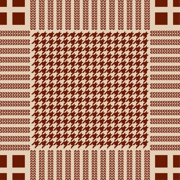 Patrón vectorial keffiyeh cuadrado con motivos geométricos . — Vector de stock