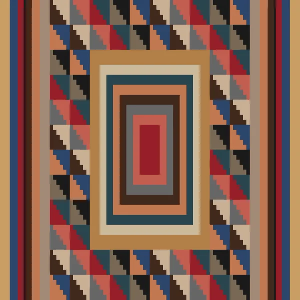 미국 인디언의 콜럼버스 시대의 격자 무늬 패턴 무늬. — 스톡 벡터