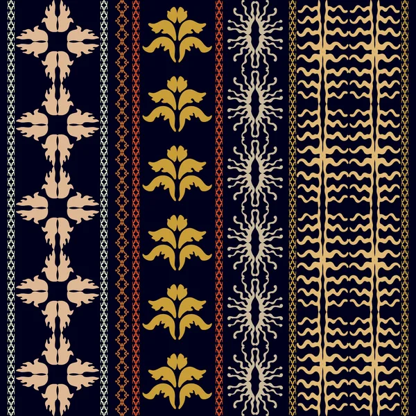 Patrones bohemios de lujo construidos con elementos geométricos dibujados a mano . — Vector de stock