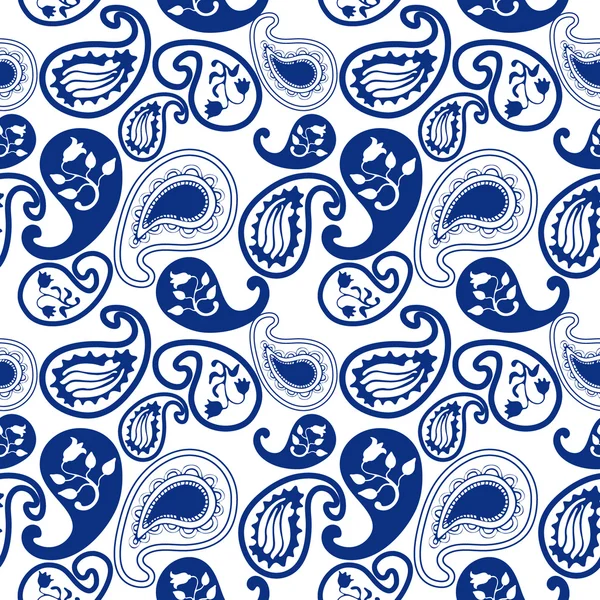 Patrón paisley vectorial inconsútil creativo con elementos geométricos lineales y abstractos . — Vector de stock