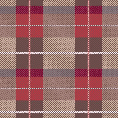 Yaratıcı kahverengi kareli ekose. Çizgili ve çapraz tarama ile Seamless Modeli.