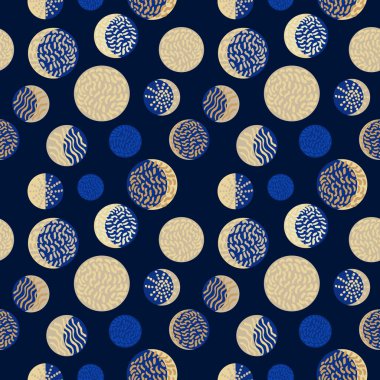 Ay evreleri. Soyut sorunsuz vektör desen.