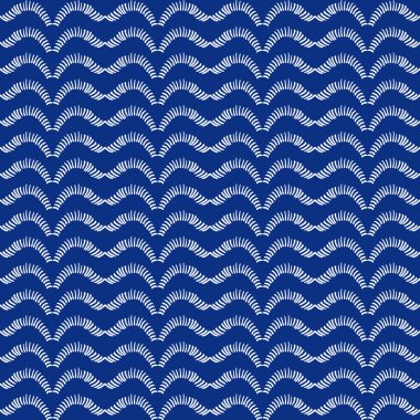 Dalgalar su. Elle çizilmiş doodle sorunsuz vektör desen. 