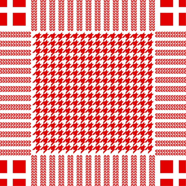 Motif vectoriel carré keffiyeh avec motifs géométriques . — Image vectorielle