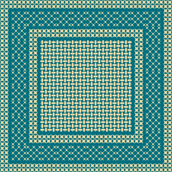 Motif vectoriel carré keffiyeh avec motif géométrique fantaisie . — Image vectorielle