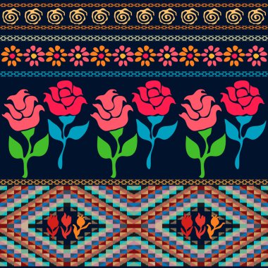 Çanta tasarımı. Bohem seamless modeli. Etnik ve Perulu motifleri.