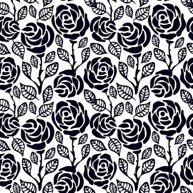 Gül desenli kusursuz çiçek deseni