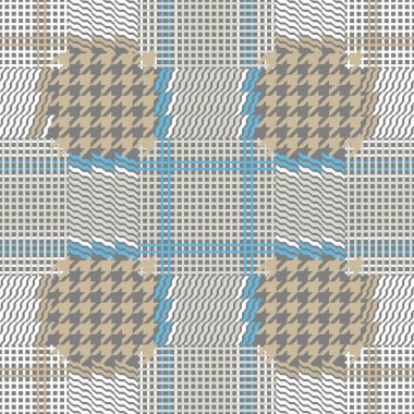 Dikişsiz kareli yün desen