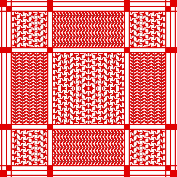 Geruite keffiyeh naadloze patroon — Stockvector