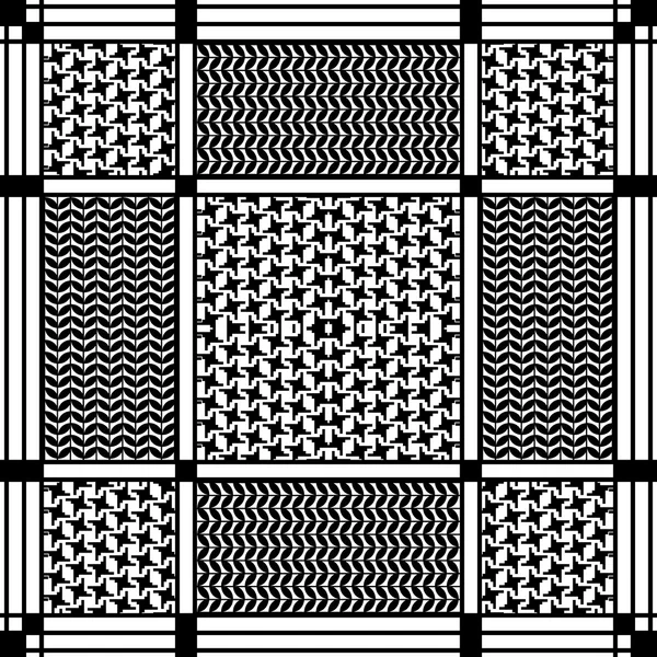 Carreaux keffiyeh motif sans couture — Image vectorielle