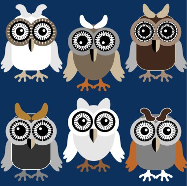 Sorunsuz vektör desen ağaçlar ve kuşlar. 