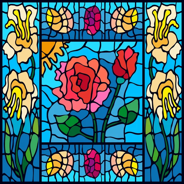 Art Nouveau vitray pencere.