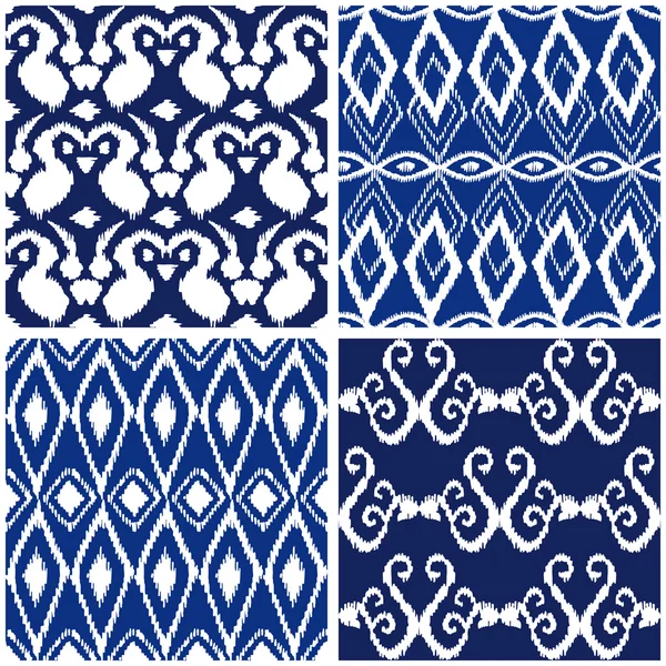 Pola ikat yang terang. Afrika, Arab, India, motif Indonesia . - Stok Vektor