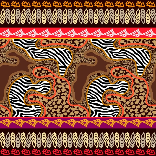 Bufanda de seda con estampado de tigre estilo Art deco . — Archivo Imágenes Vectoriales