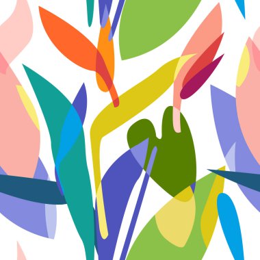 Üst üste binen şekillerle kusursuz desen.