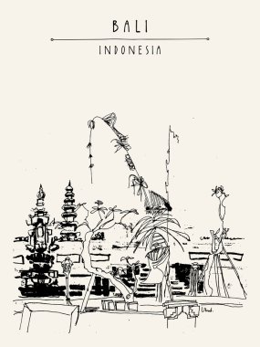 Ubud'daki Bali Hindu tapınağı