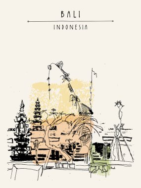 Ubud'daki Bali Hindu tapınağı