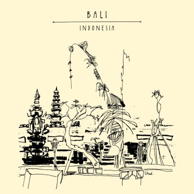 Ubud'daki Bali Hindu tapınağı