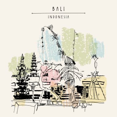 Ubud'daki Bali Hindu tapınağı