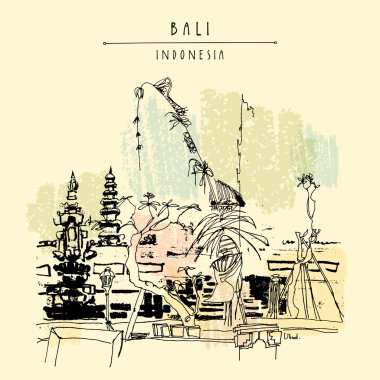 Ubud'daki Bali Hindu tapınağı