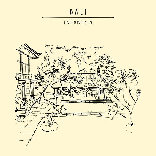 Museo Bali en Denpasar — Vector de stock