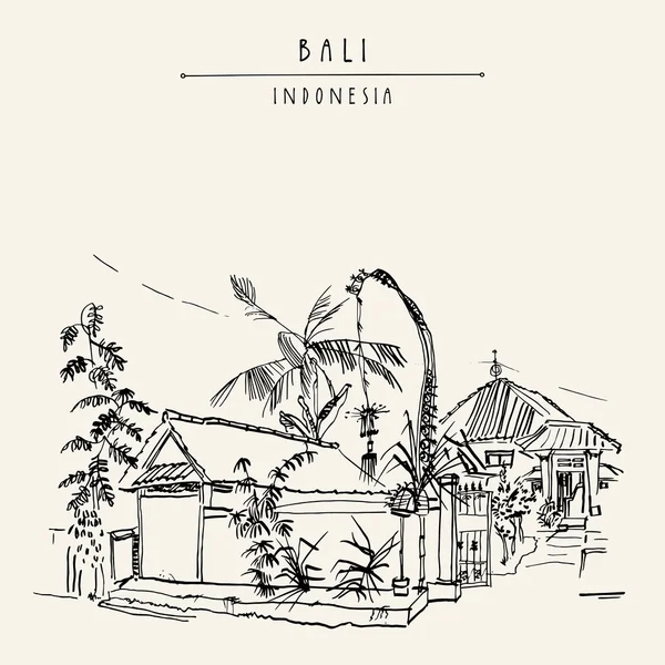 Calle Jimbaran, Bali — Vector de stock