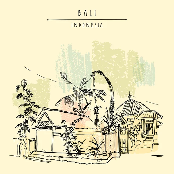 Calle Jimbaran, Bali — Vector de stock