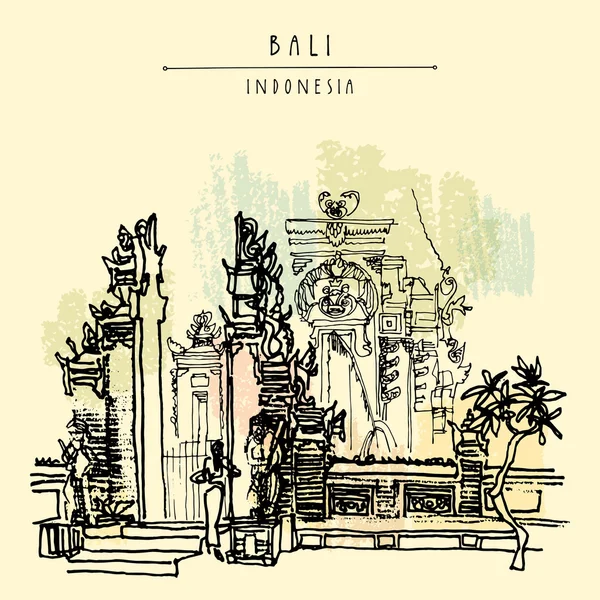 Bali Bali Hindu tapınağı — Stok Vektör