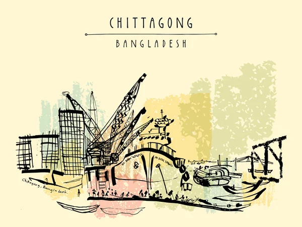 Poort in Chittagong, Bangladesh — Stockvector
