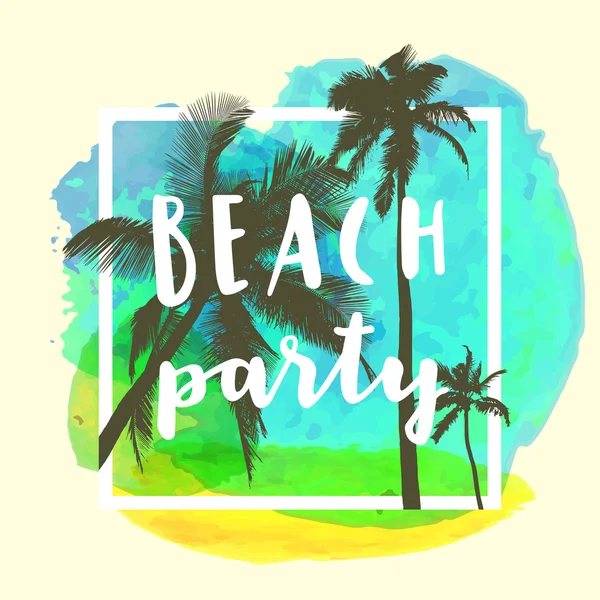 Beach Party. Modern kalligrafi — Stock vektor