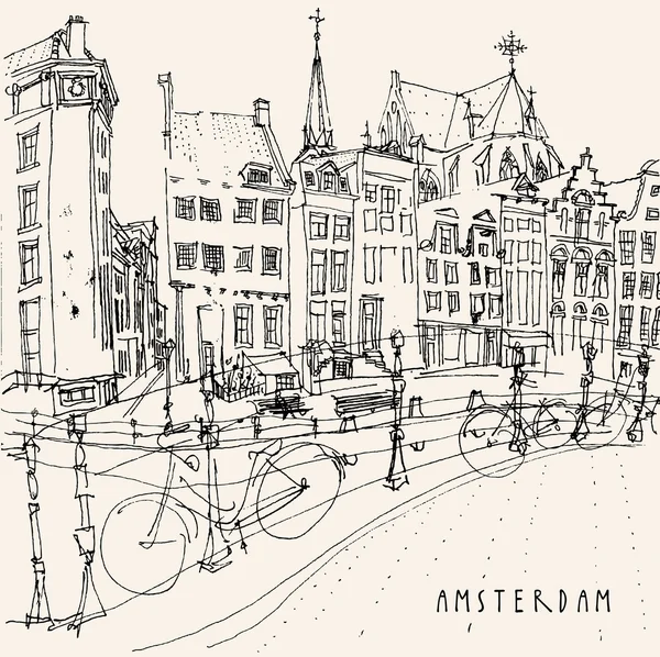 Amsterdam, Holland, Nederland — Stockvector
