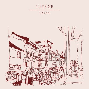 Suzhou yürüyüş sokak 