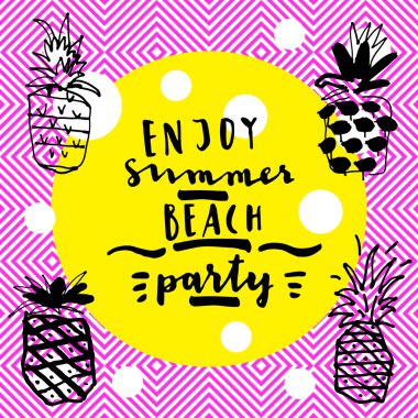 Yaz plaj partinin tadını çıkar