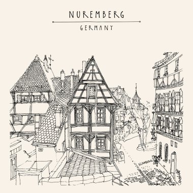 Nürnberg Almanya vintage kartpostal