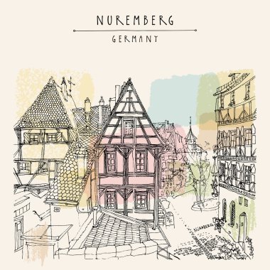 Nürnberg Almanya vintage kartpostal