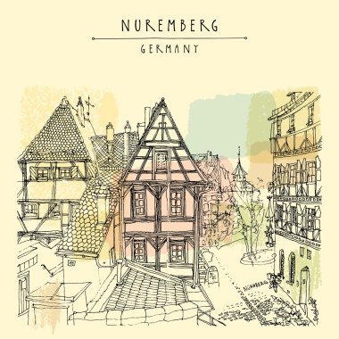Nürnberg Almanya vintage kartpostal