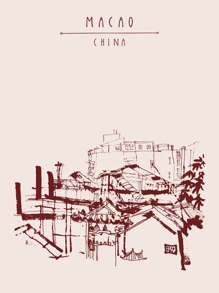 Traditionele chinese huizen — Stockvector