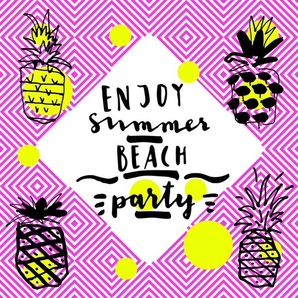 Desfrute de Summer Beach Party — Vetor de Stock