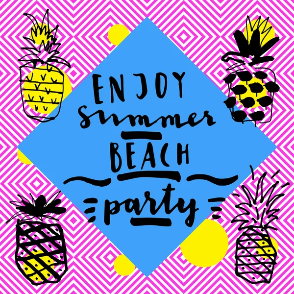 Godetevi Summer Beach Party — Vettoriale Stock