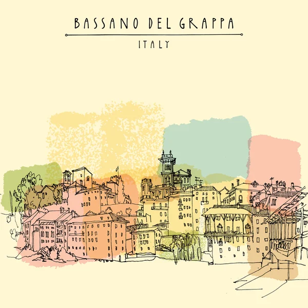 Bassano del Grappa, Italy. — Stock Vector