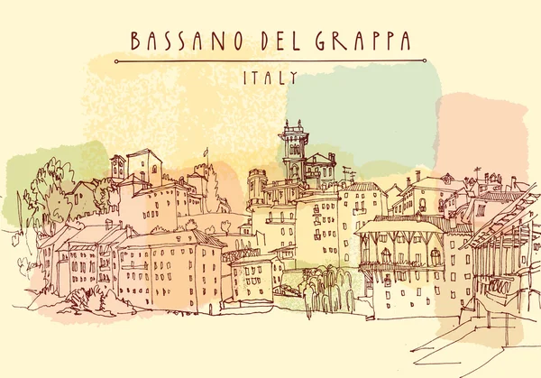 Bassano del Grappa, Italien — Stockvektor