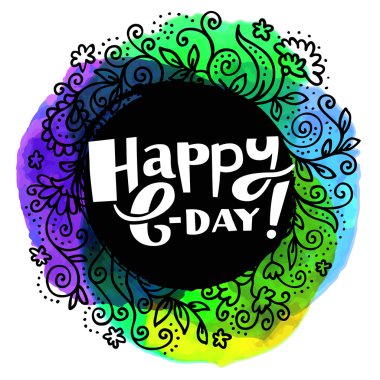 El çekilmiş mutlu doğum günü kartı