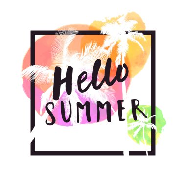 Hello Summer. Modern calligraphic
