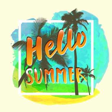 Hello Summer. Modern calligraphic
