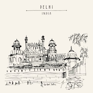 Red fort Delhi, Hindistan. 