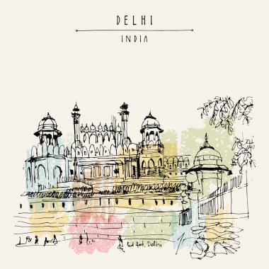 Red fort Delhi, Hindistan. 