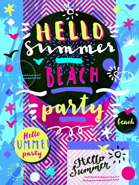 Merhaba yaz plaj partisi.