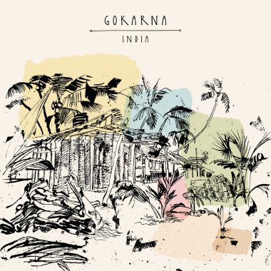 Gokarna Karnataka Hindistan kartpostal
